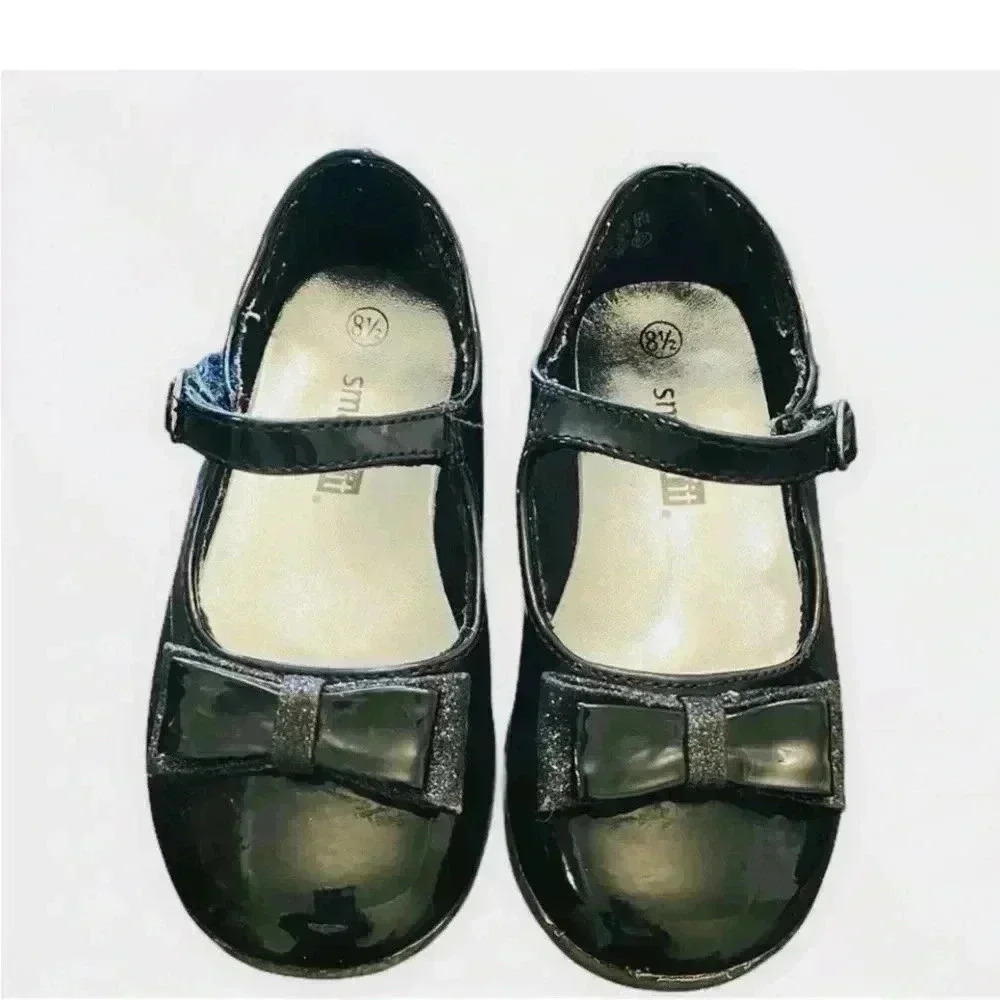 Smartfit Toddler Girl's May Jane Bow Dressy Shoes SZ 8.5 - Picture 3 of 6